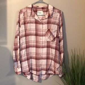 NWOT Mudd Collared Long Sleeve Top